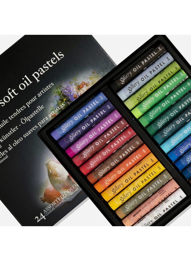 Mungyo Gallery Artists' Soft Oil Pastels-24 Colors,Multicolor - Image 4